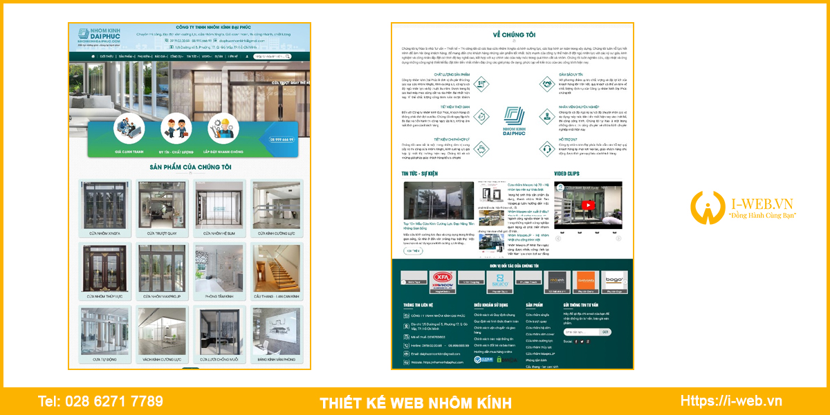 Mẫu web nhôm kính
