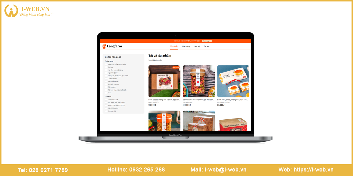 Mẫu web nông sản