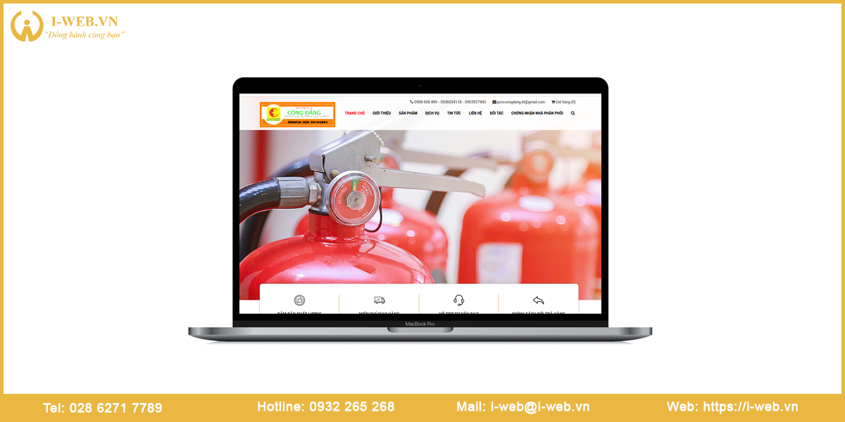 Mẫu thiết kế web thiết bị pccc