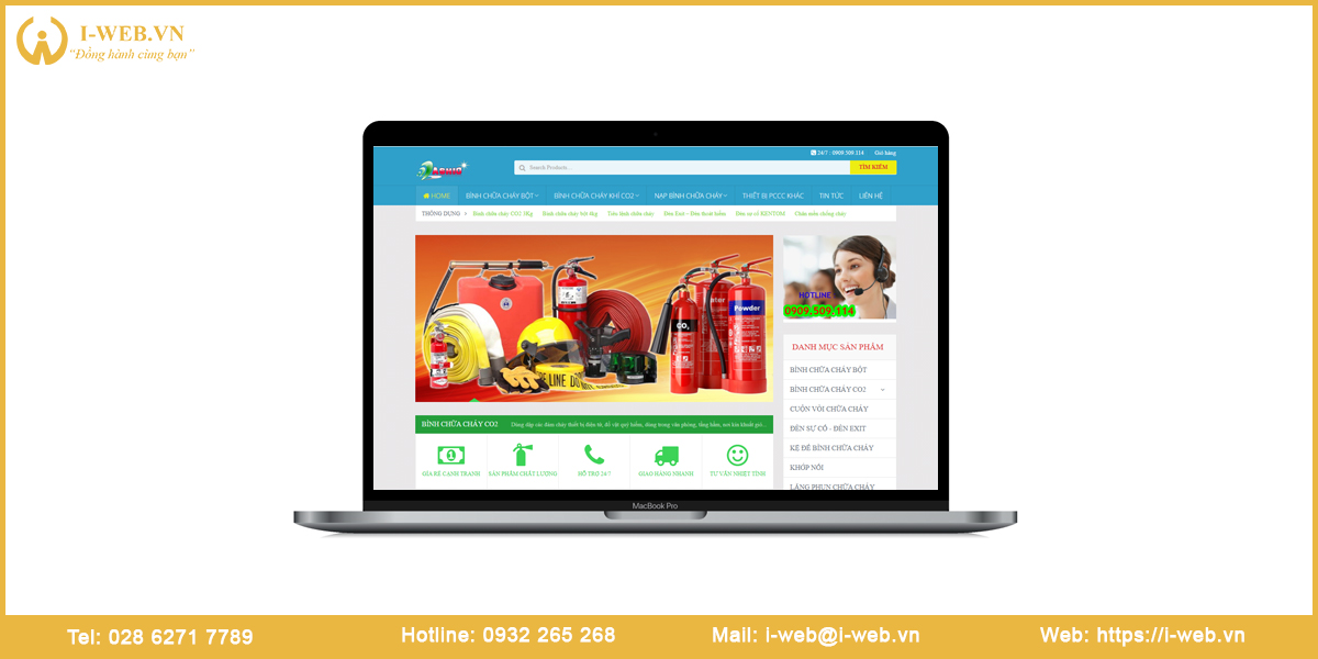 Mẫu thiết kế web thiết bị pccc