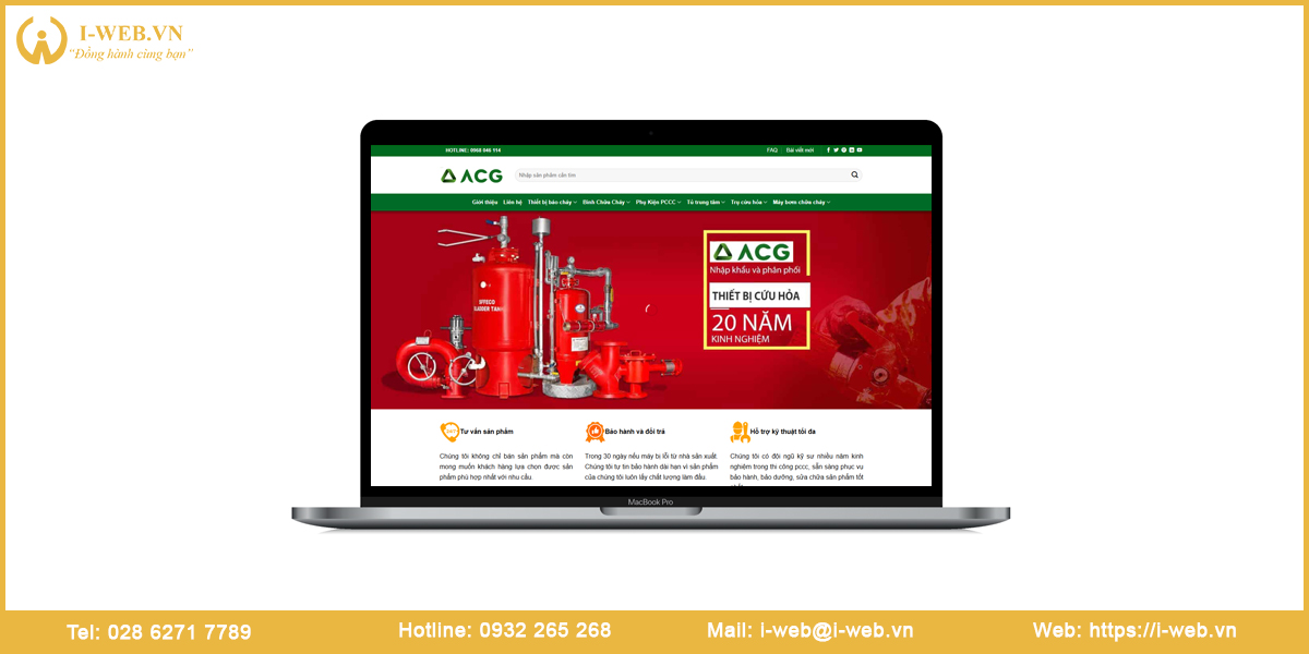 Mẫu thiết kế web thiết bị pccc