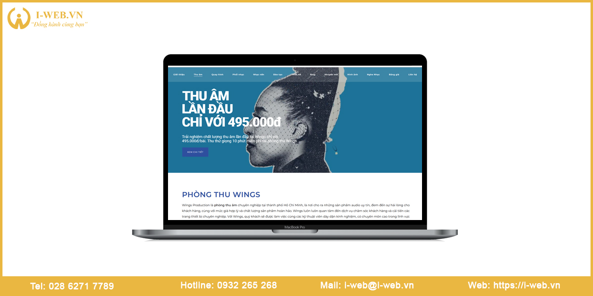 Mẫu web phòng thu âm