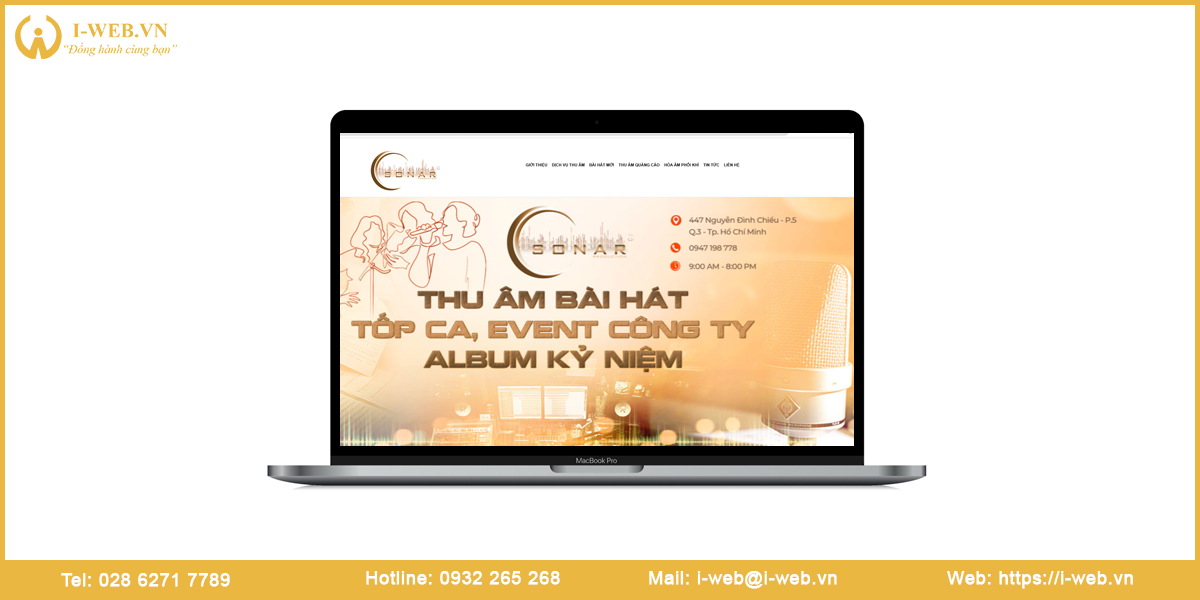 Mẫu web phòng thu âm