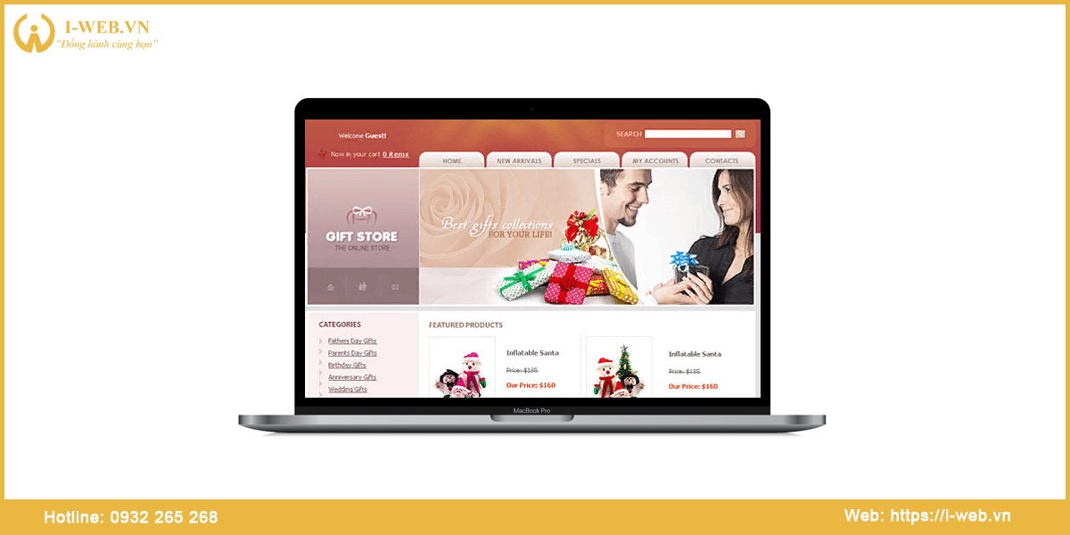 Mẫu web quà tặng