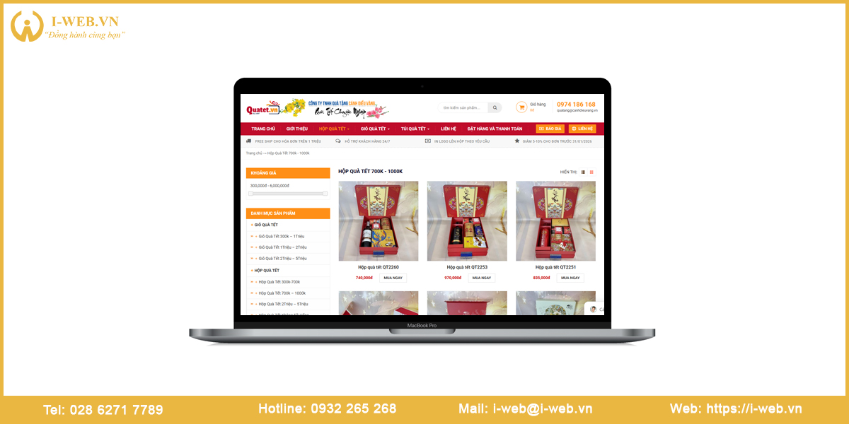 Mẫu web quà tặng