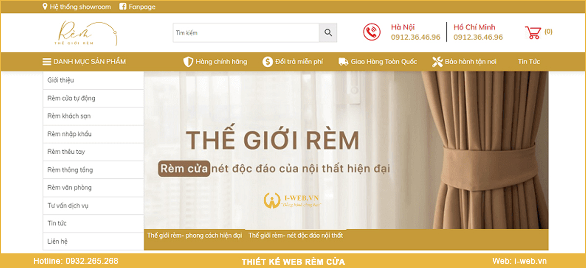Mẫu web rèm cửa