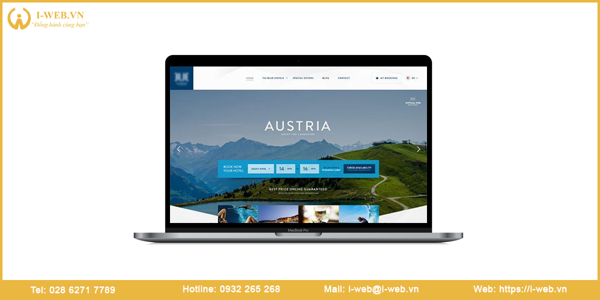 Mẫu thiết kế web resort