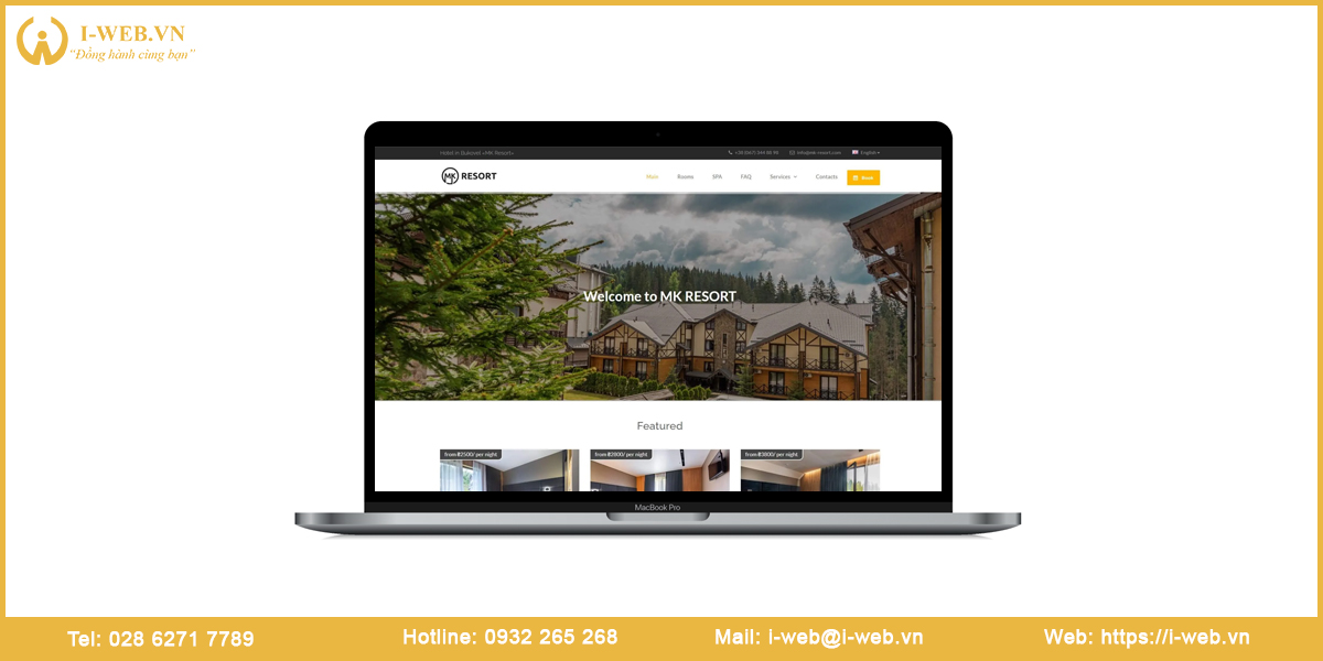 Mẫu thiết kế web resort