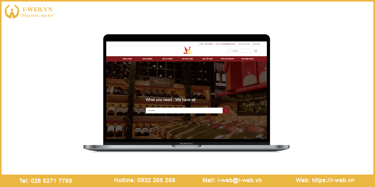 Mẫu website rượu vang