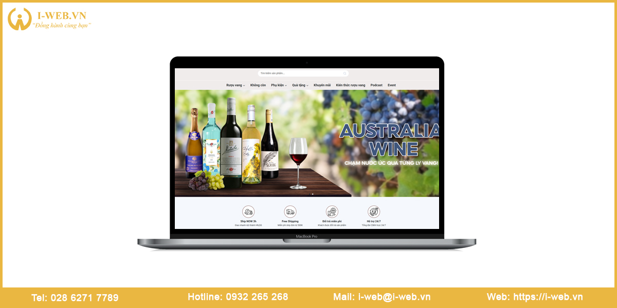 Mẫu website rượu vang