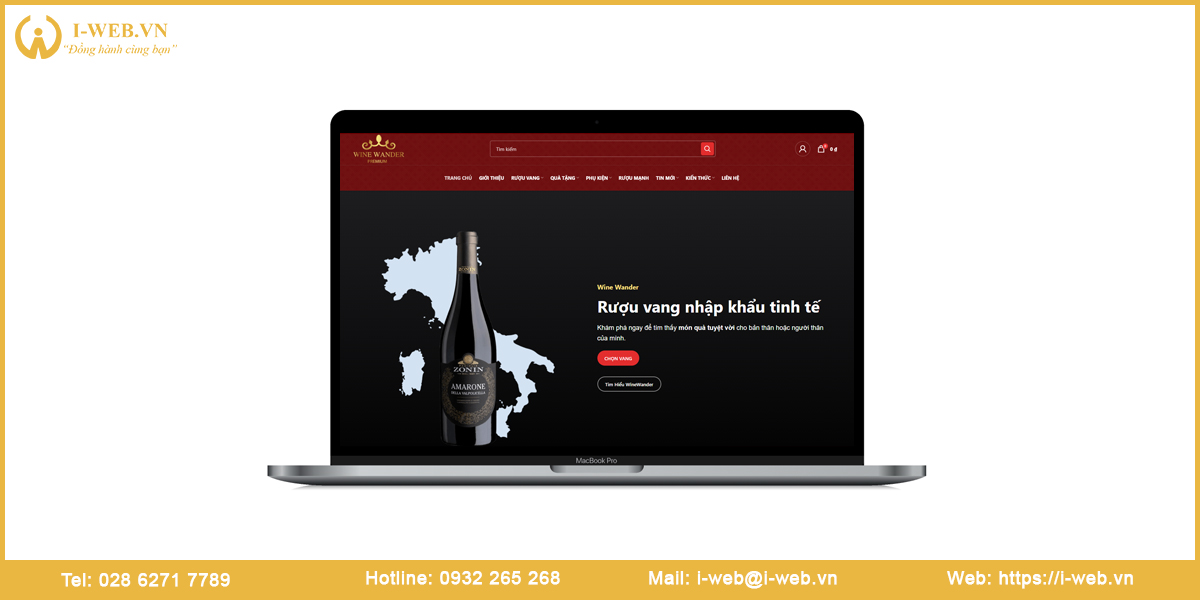 Mẫu website rượu vang