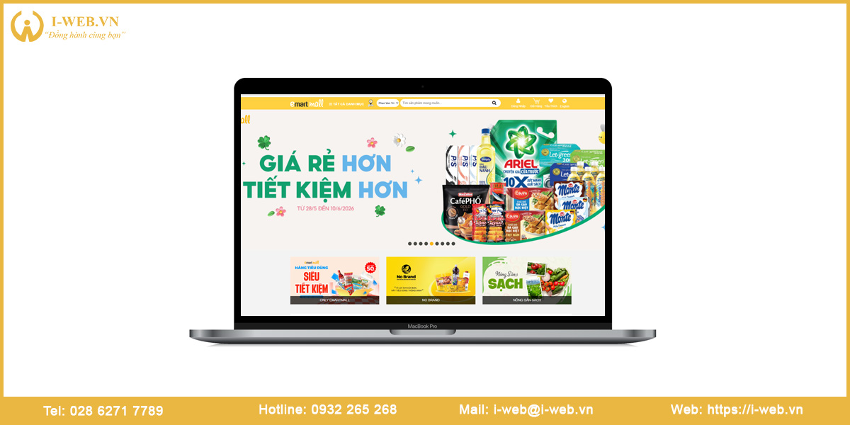 Mẫu website siêu thị