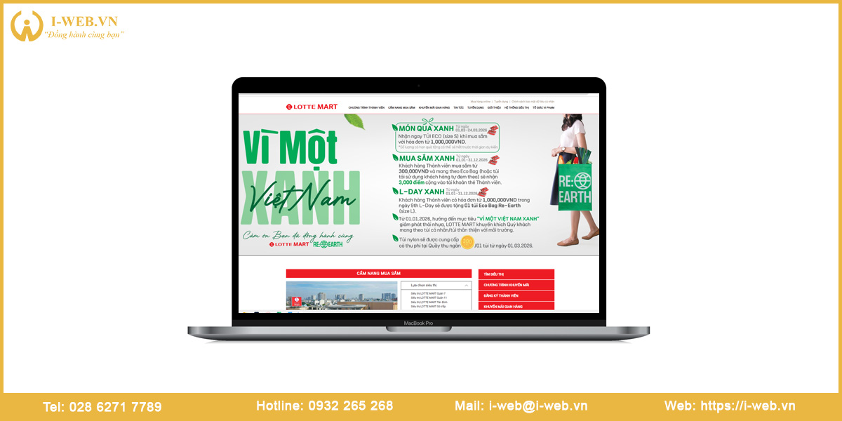 Mẫu website siêu thị