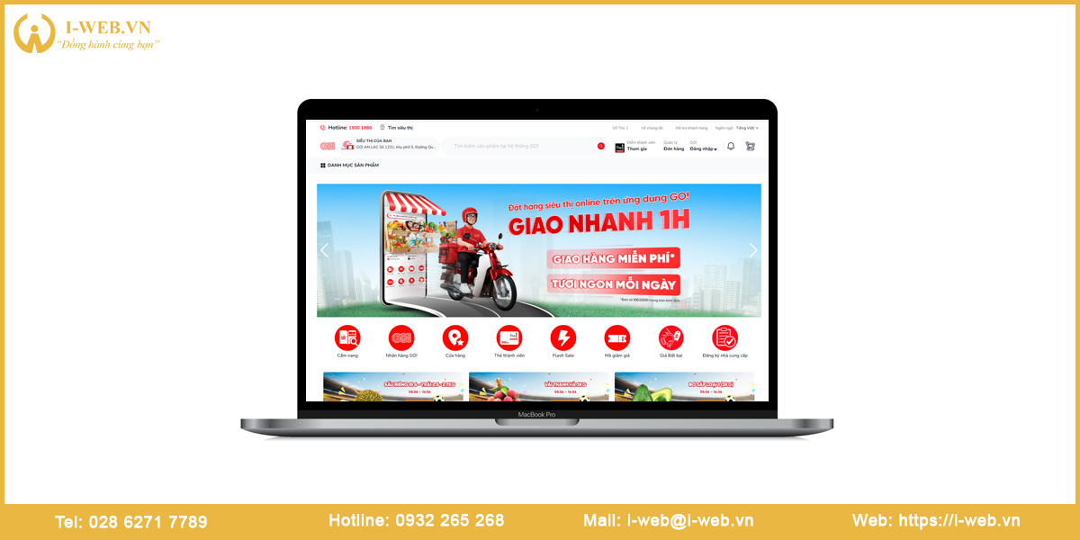 Mẫu website siêu thị