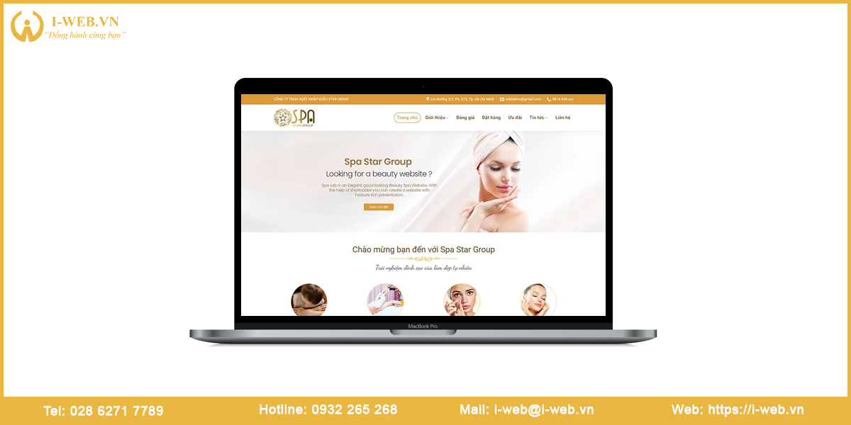 Mẫu website spa