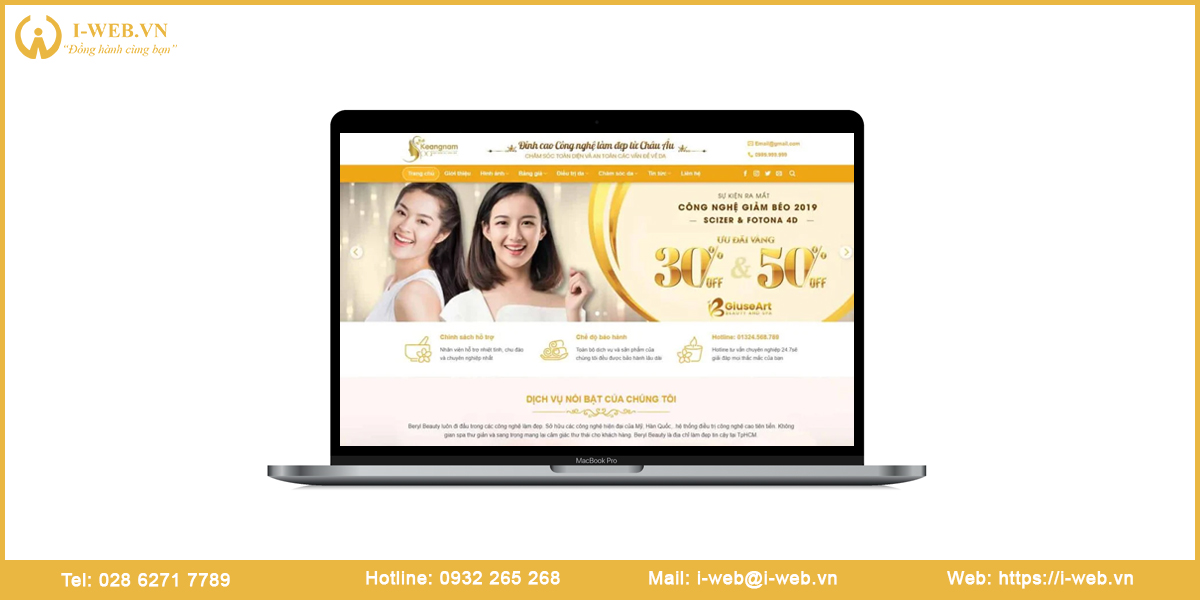 Mẫu website spa