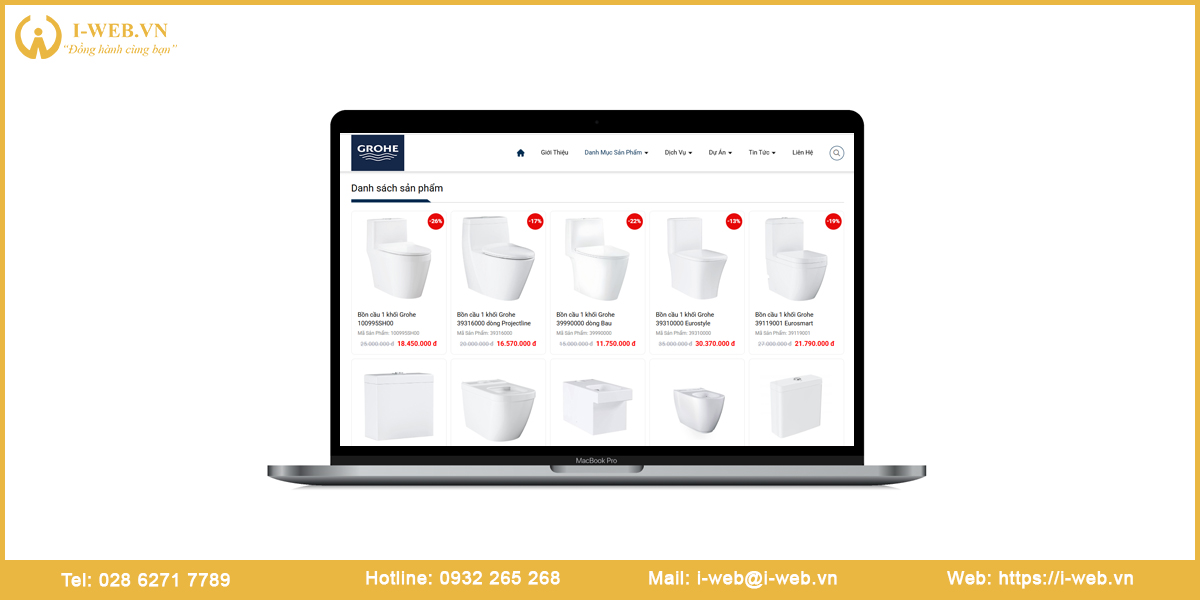 Mẫu website thiết bị vệ sinh