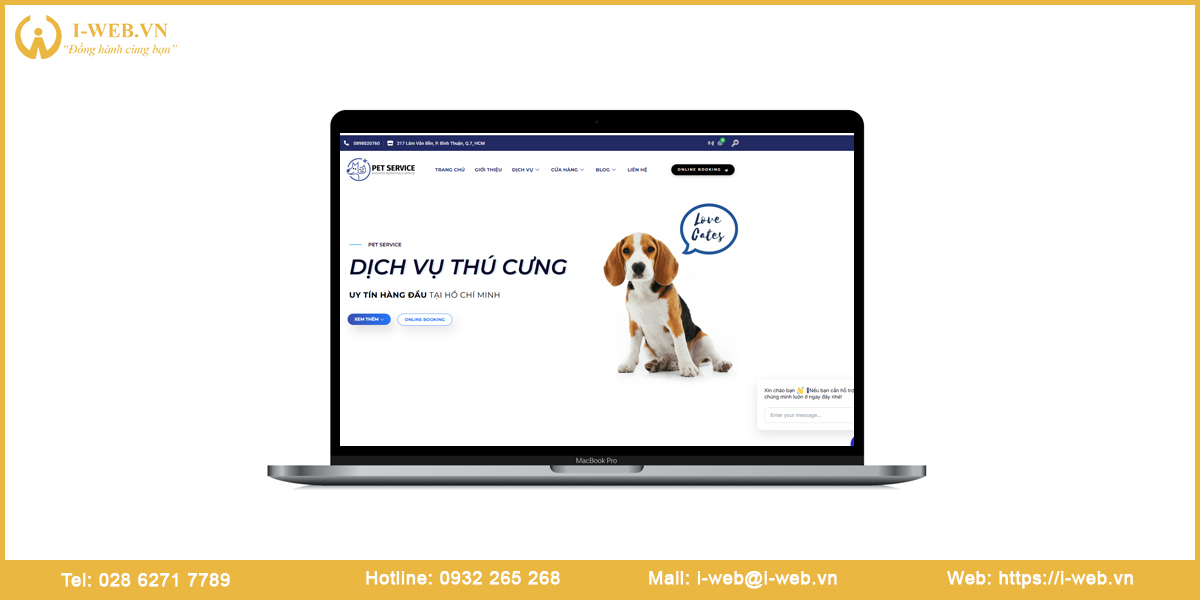 Mẫu web thú cưng