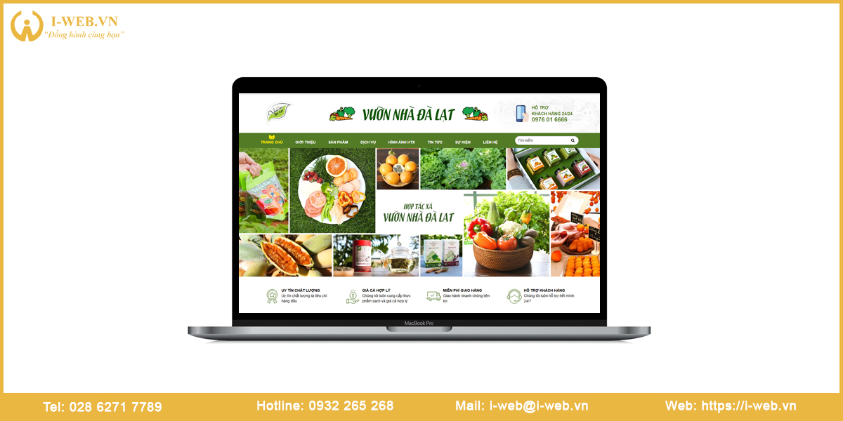 Mẫu thiết kế web thực phẩm