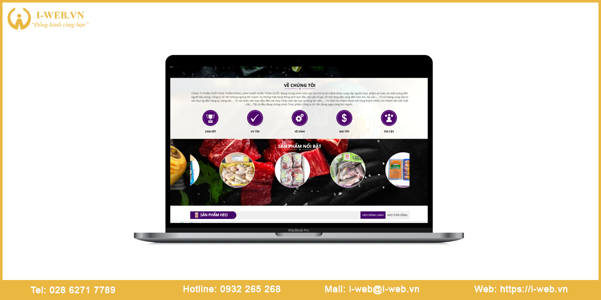 Mẫu thiết kế web thực phẩm