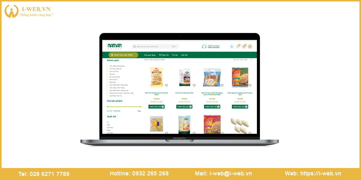 Mẫu web thực phẩm đông lạnh