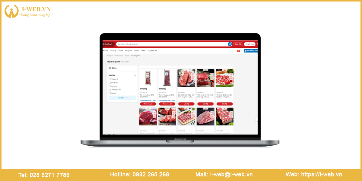 Mẫu web thực phẩm đông lạnh