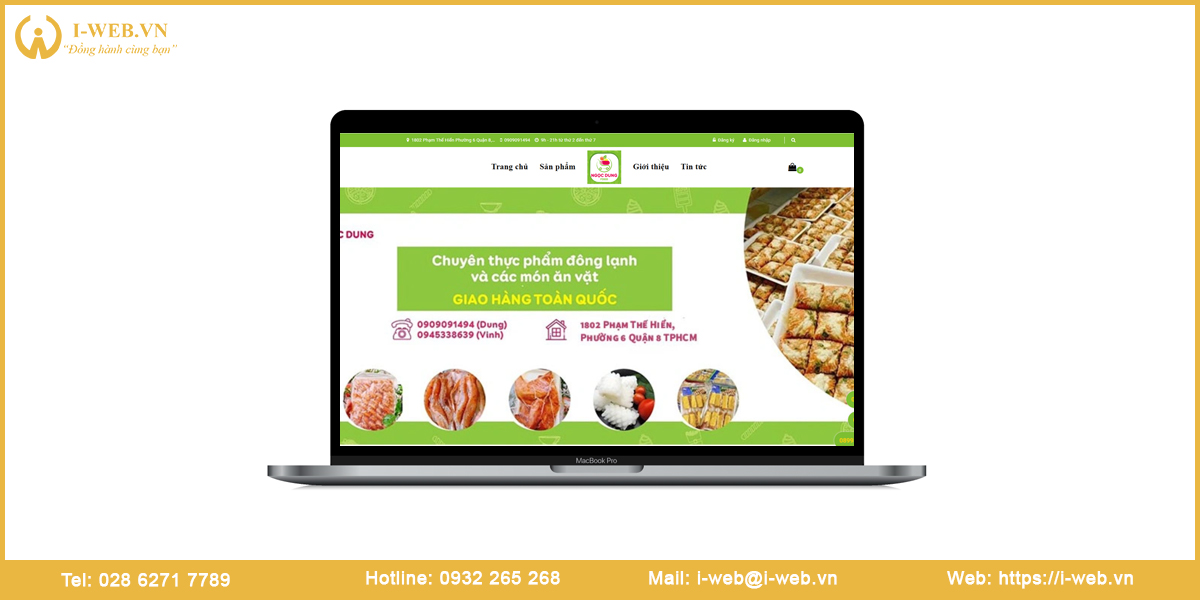 Mẫu web thực phẩm đông lạnh