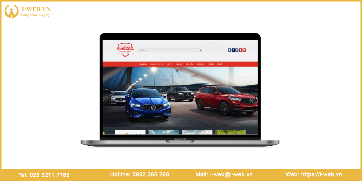 Mẫu website thuê xe du lịch