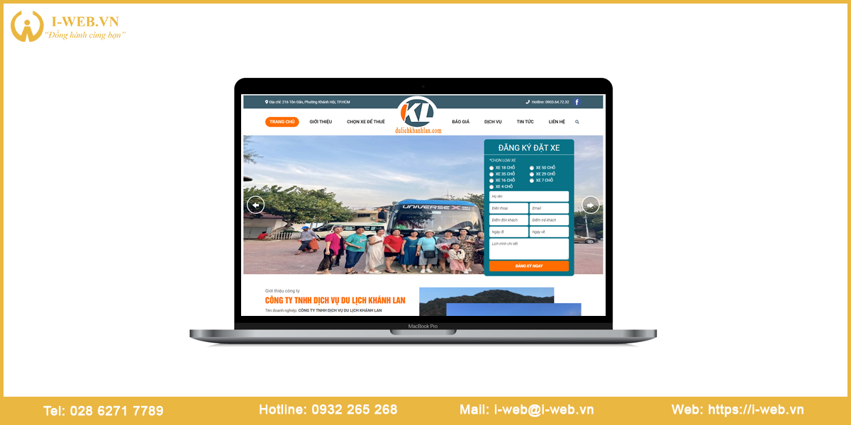 Mẫu website thuê xe du lịch