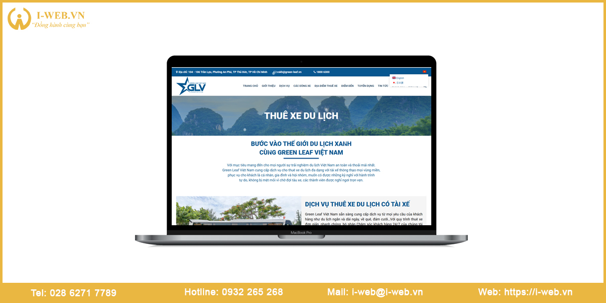 Mẫu website thuê xe du lịch