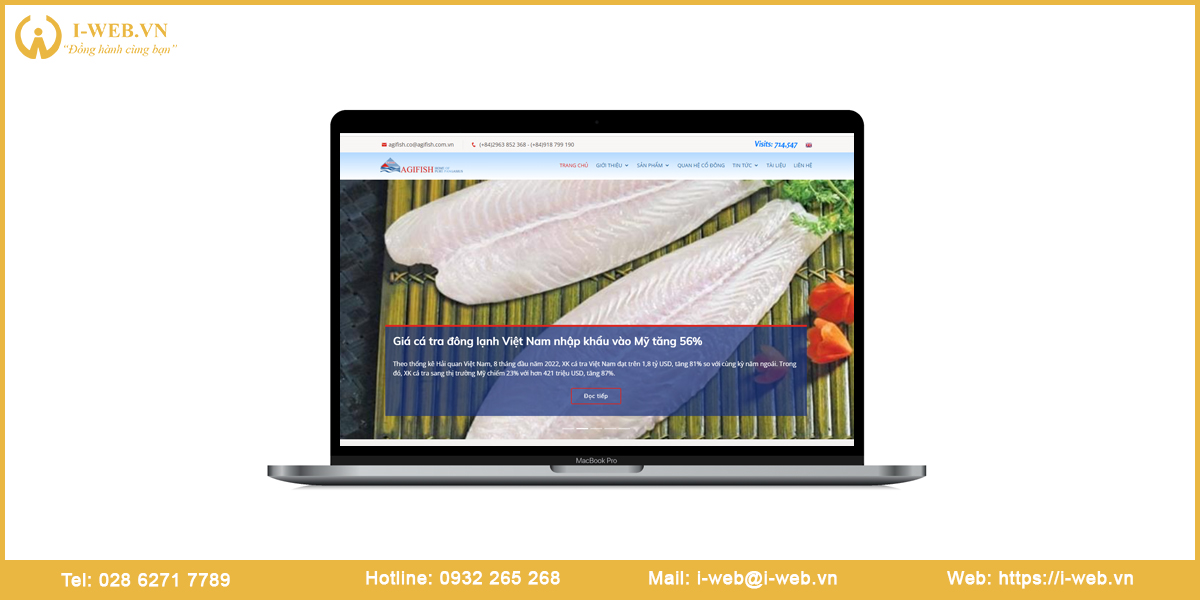 Mẫu web thủy sản