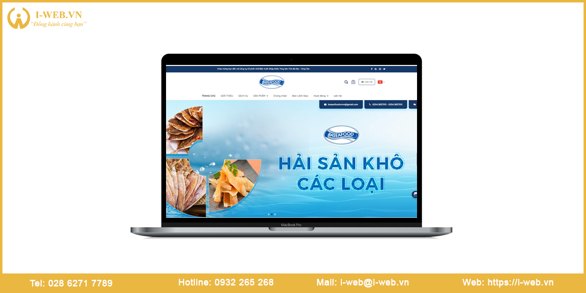 Mẫu web thủy sản