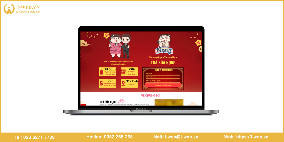 Mẫu web trà sữa
