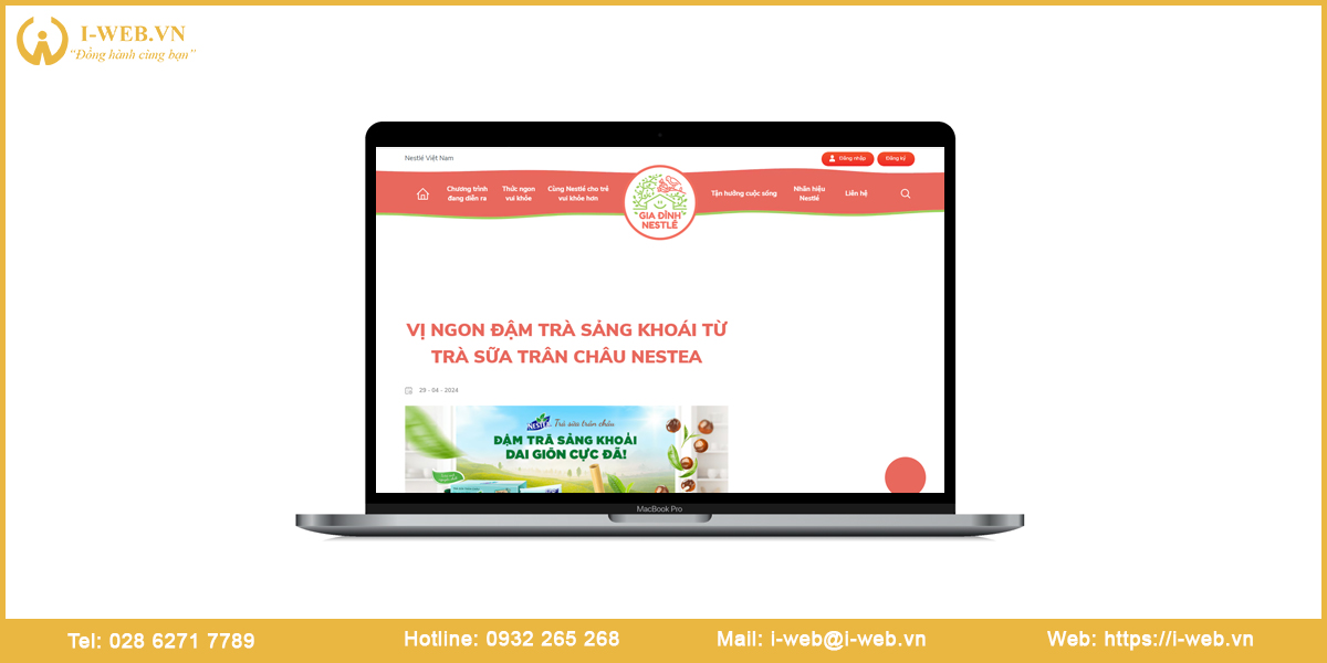 Mẫu web trà sữa
