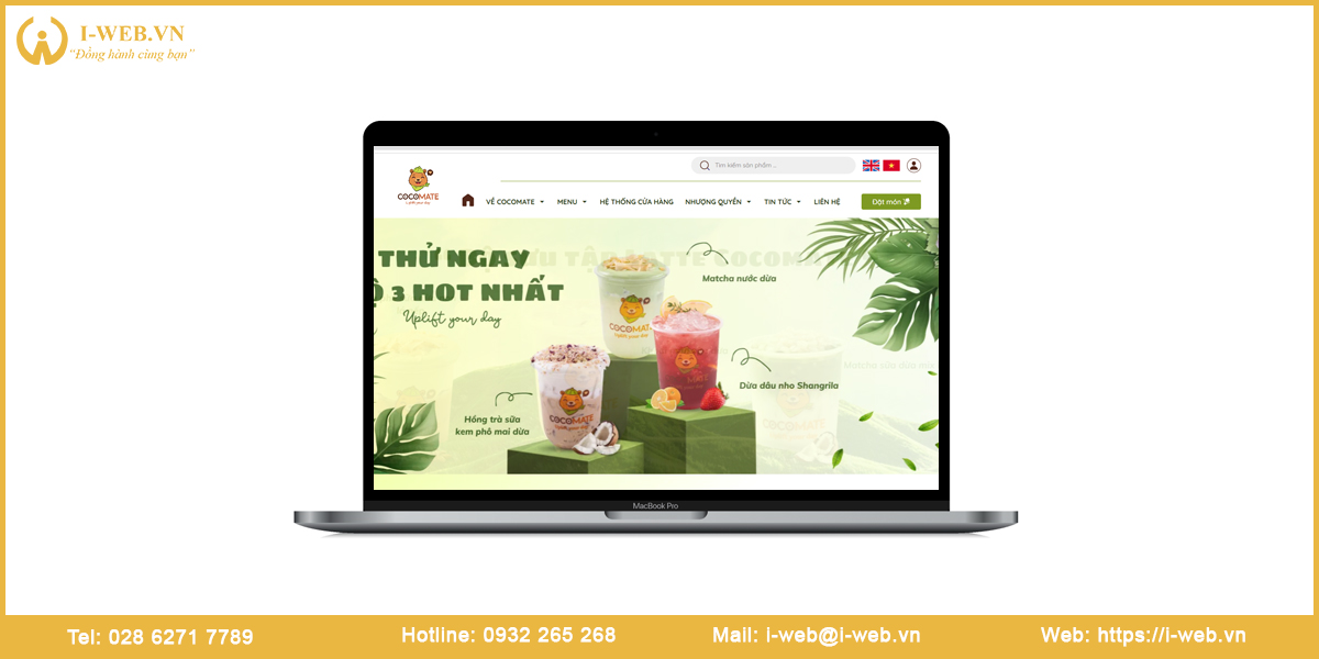 Mẫu web trà sữa
