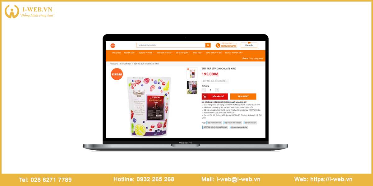 Mẫu web trà sữa