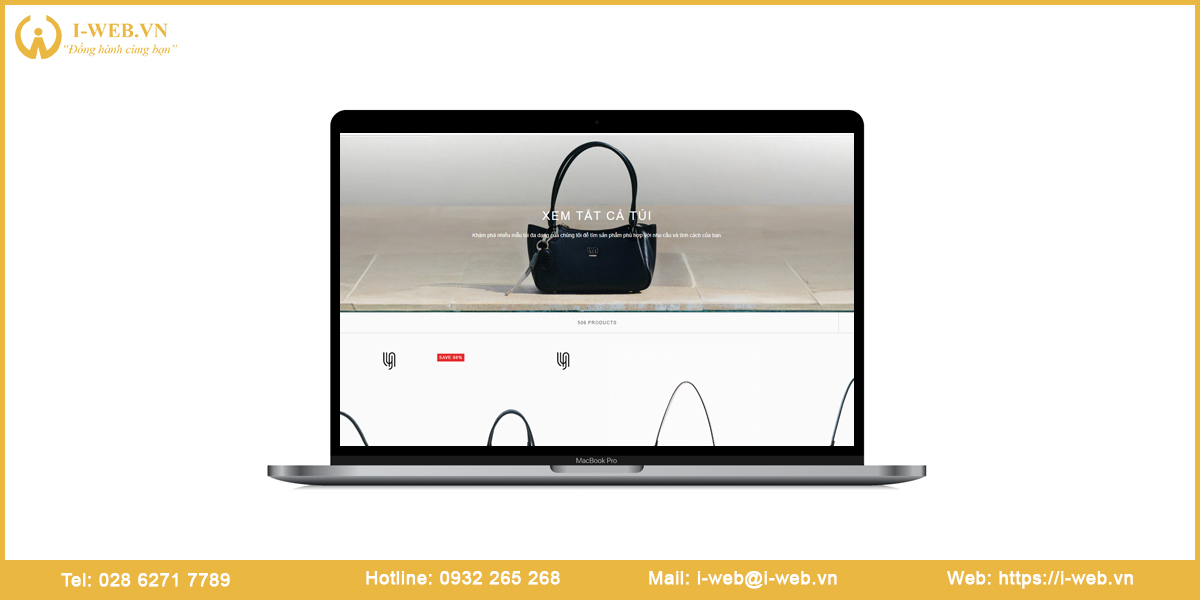 Mẫu website túi xách