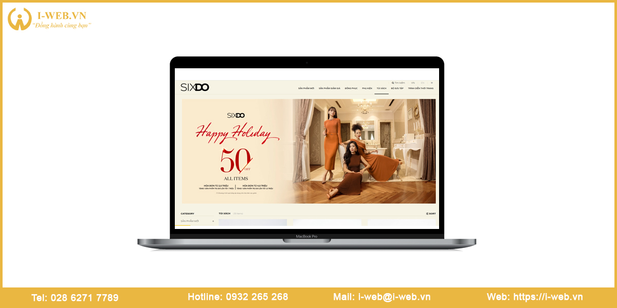 Mẫu website túi xách