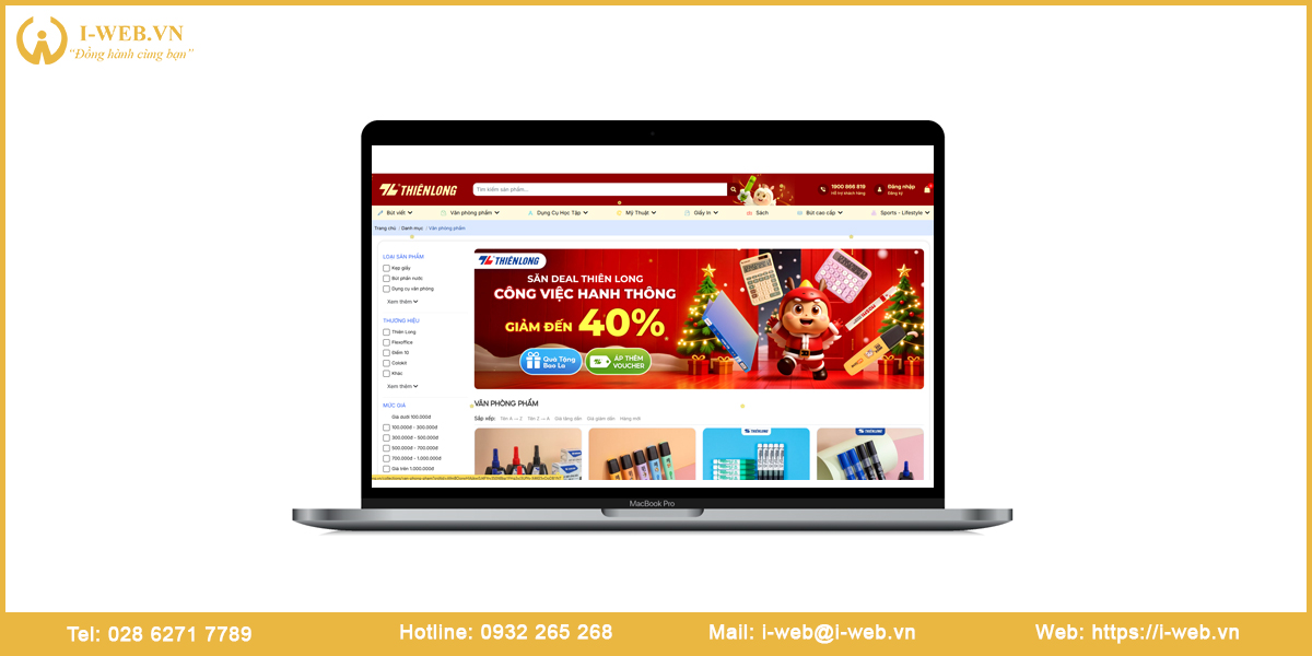Mẫu web văn phòng phẩm