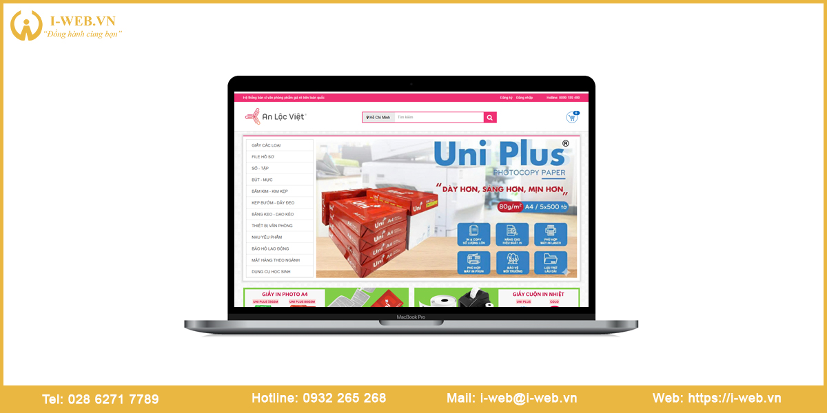Mẫu web văn phòng phẩm