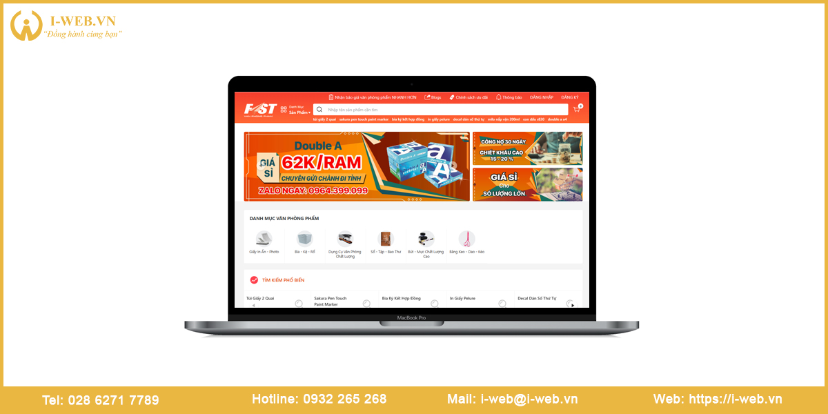 Mẫu web văn phòng phẩm