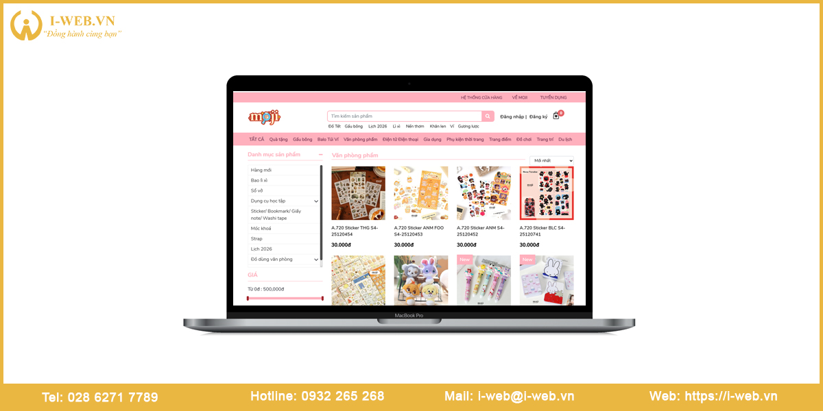Mẫu web văn phòng phẩm