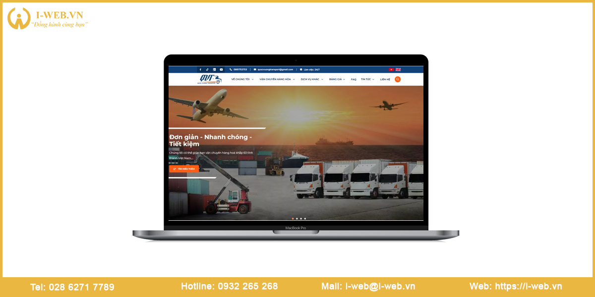 Mẫu website vận tải logistics