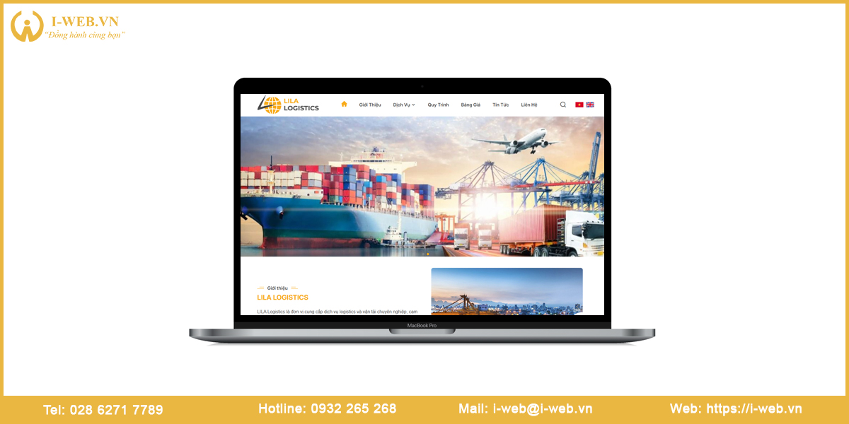 Mẫu website vận tải logistics
