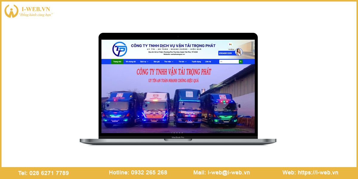 Mẫu website vận tải logistics