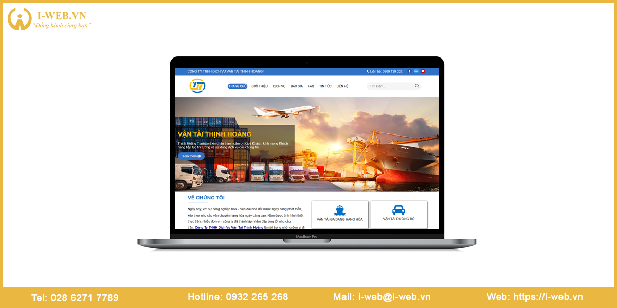 Mẫu website vận tải logistics