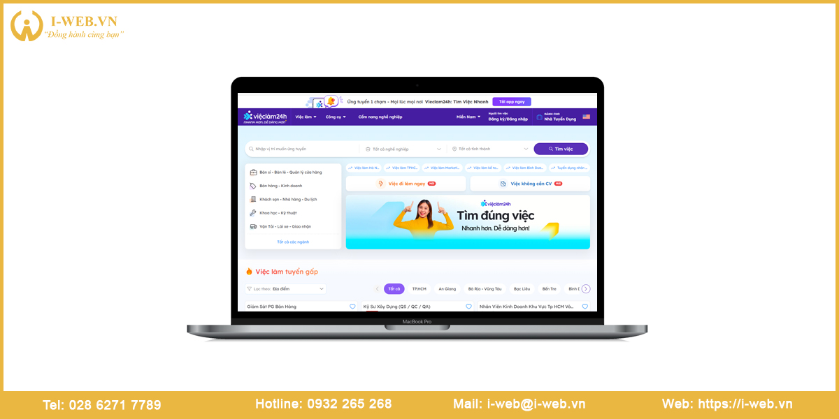Mẫu web việc làm tuyển dụng