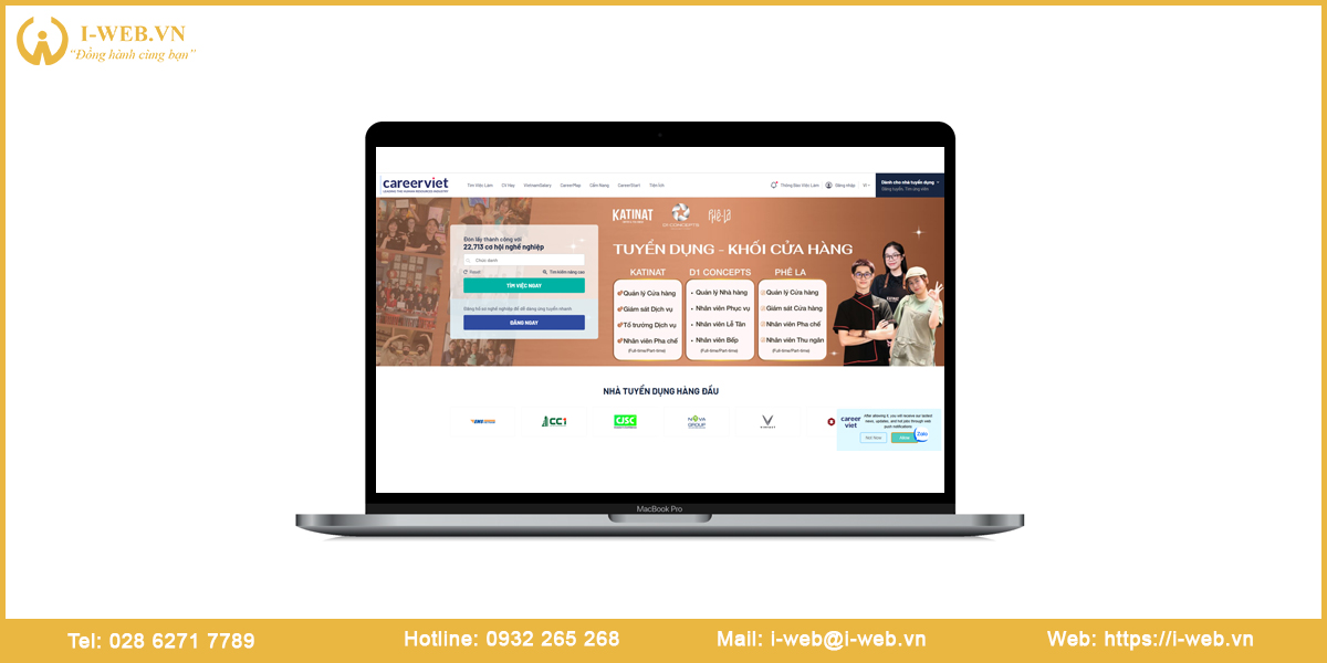 Mẫu web việc làm tuyển dụng