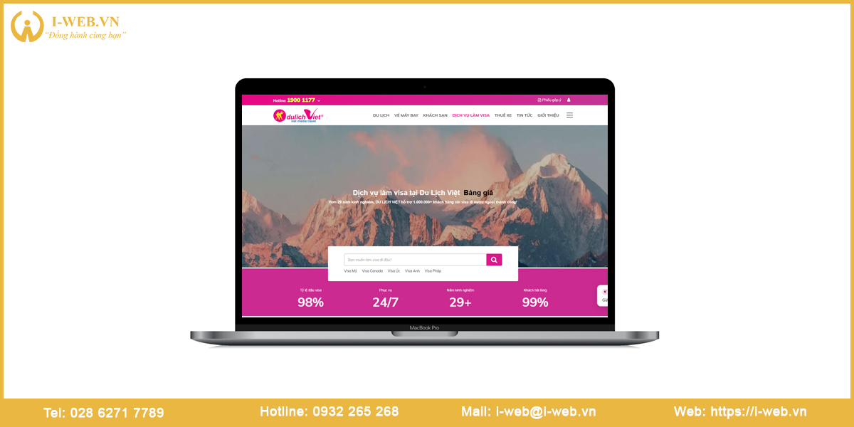 Mẫu website visa hộ chiếu