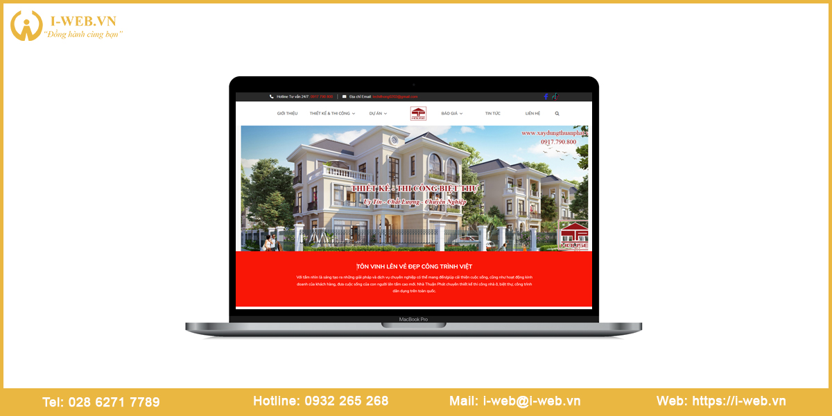 Mẫu thiết kế web xây dựng